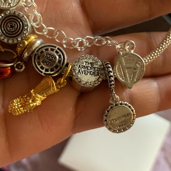 Pandora Moments Mesh Bracelet w/ NEW Marvel Themed Charms Bracelet - Picture 10 of 16